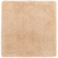 Vidaxl - Tapis shaggy à poils longs navarra beige 160x160 cm polyester