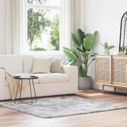 vidaXL Navarra Shaggy - Gris Clair 160x160 cm
