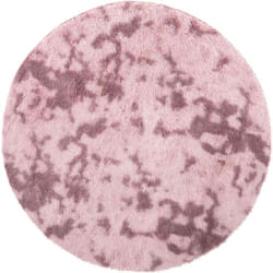 Tapis Shaggy à poils longs navarra rose poudré 100x100 cm Vidaxl