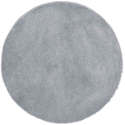 Tapis shaggy à poils longs navarra gris clair 100x100 cm Vidaxl