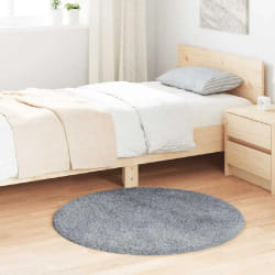 VIDAXL NAVARRA Tapis shaggy gris 100x100 cm