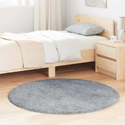 vidaXL Tapis shaggy NAVARRA gris argenté 120x120