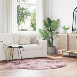 Vidaxl - Tapis Shaggy à poils longs navarra rose poudré 160x160 cm