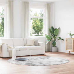 Tapis Shaggy à poils longs navarra gris argenté 240x240 cm - Vidaxl
