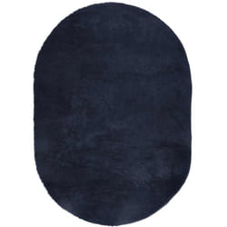 Tapis shaggy à poils longs NAVARRA bleu marine 300x200 cm vidaXL