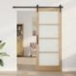 vidaXL Porte intérieure avec verre "ORKDAL" 86x211x4 cm en bois massif de pin