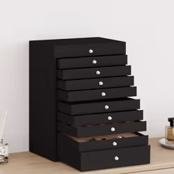 Organise ta collection de bijoux en toute simplicité à l'aide de la boîte à bijoux à 10 couches, conçue pour allier élégance  ...