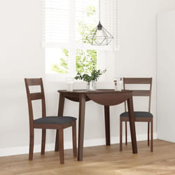 Vidaxl - Chaises à manger coussins 2 pcs marron bois massif caoutchouc