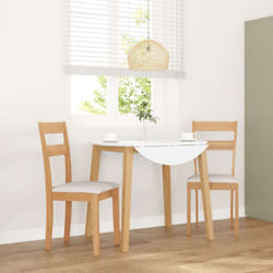 Vidaxl - Chaises à manger coussins 2 pcs naturel bois massif caoutchouc