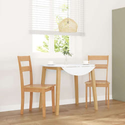 Vidaxl - Chaises à manger 2 pcs bois massif naturel caoutchouc