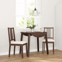 Vidaxl - Chaises à manger coussins 2 pcs marron bois massif caoutchouc