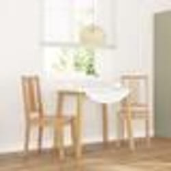 vidaXL Chaises à manger 2 pcs bois massif naturel caoutchouc
