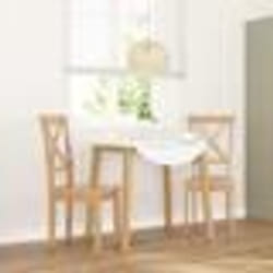 vidaXL Chaises à manger 2 pcs bois massif caoutchouc