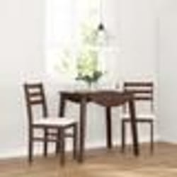 vidaXL Chaises à manger coussins 2 pcs marron bois massif caoutchouc
