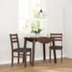 vidaXL Chaises à manger coussins 2 pcs marron bois massif caoutchouc