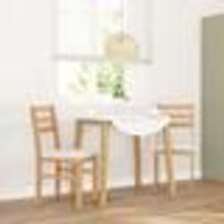 vidaXL Chaises à manger coussins 2 pcs bois massif caoutchouc