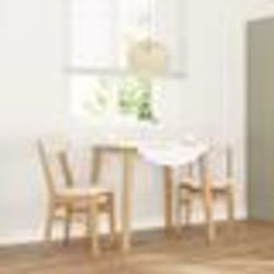 vidaXL Chaises à manger coussins 2 pcs bois massif caoutchouc