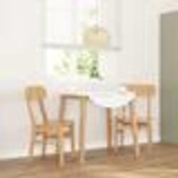 vidaXL Chaises à manger 2 pcs bois massif caoutchouc