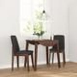 vidaXL Chaises à manger coussins 2 pcs marron bois massif caoutchouc