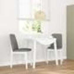 vidaXL Chaises à manger coussins 2 pcs blanc bois massif caoutchouc