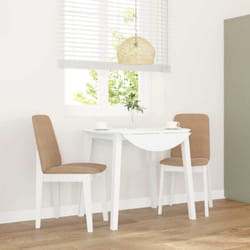 Vidaxl - Chaises à manger coussins 2 pcs blanc bois massif caoutchouc