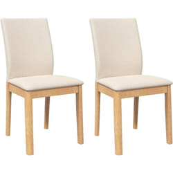 Vidaxl - Chaises à manger coussins 2 pcs bois massif caoutchouc