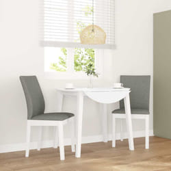 Vidaxl - Chaises À Manger Coussins 2 Pcs Blanc Bois Massif Caoutchouc