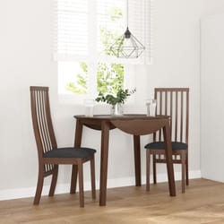 Vidaxl - Chaises à manger coussins 2 pcs marron bois massif caoutchouc
