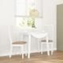 vidaXL Chaises à manger coussins 2 pcs blanc bois massif caoutchouc
