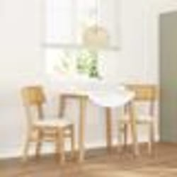 vidaXL Chaises à manger coussins 2 pcs bois massif caoutchouc