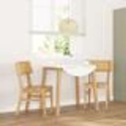 vidaXL Chaises à manger 2 pcs bois massif caoutchouc