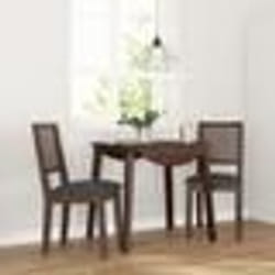 vidaXL Chaises à manger coussins 2 pcs marron bois massif caoutchouc
