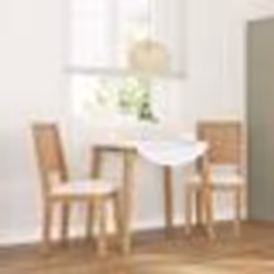 vidaXL Chaises à manger coussins 2 pcs bois massif caoutchouc