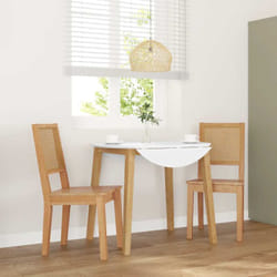 vidaXL Chaises à manger 2 pcs bois massif caoutchouc