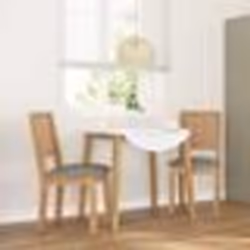 vidaXL Chaises à manger coussins 2 pcs bois massif caoutchouc