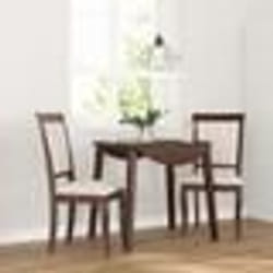 vidaXL Chaises à manger coussins 2 pcs marron bois massif caoutchouc