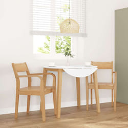 Vidaxl - Chaises à manger 2 pcs bois massif naturel caoutchouc