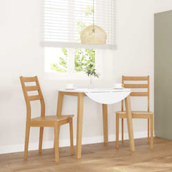 Vidaxl - Chaises à manger 2 pcs bois massif naturel caoutchouc