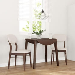 Vidaxl - Chaises à manger coussins 2 pcs marron bois massif caoutchouc