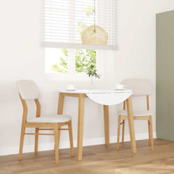 Vidaxl - Chaises à manger coussins 2 pcs naturel bois massif caoutchouc