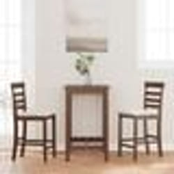 vidaXL Tabourets de bar avec coussins 2 pcs marron bois massif d'hévéa
