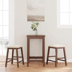 Vidaxl - chaises de bar avec coussins 2 pcs marron bois massif d'hévéa