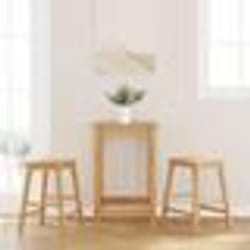 vidaXL Chaises de bar lot de 2 bois massif d'hévéa