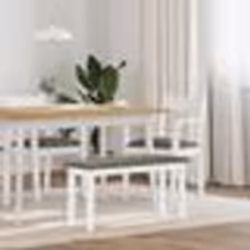 vidaXL Banc 90 cm blanc bois massif caoutchouc