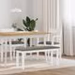 vidaXL Banc 110 cm blanc bois massif caoutchouc