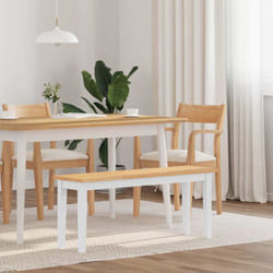 Vidaxl - Banc 110 cm blanc bois massif caoutchouc