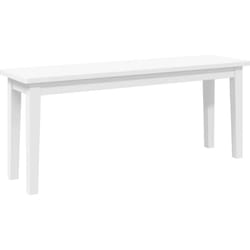 Vidaxl - Banc 110 cm blanc bois massif caoutchouc