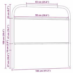 VidaXL 4100238 tête de lit et pied de lit Chêne - Vue supplémentaire 7