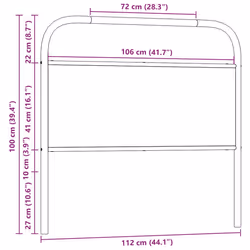VidaXL 4100239 tête de lit et pied de lit Chêne - Vue supplémentaire 7