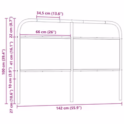 VidaXL 4100241 tête de lit et pied de lit Chêne - Vue supplémentaire 7